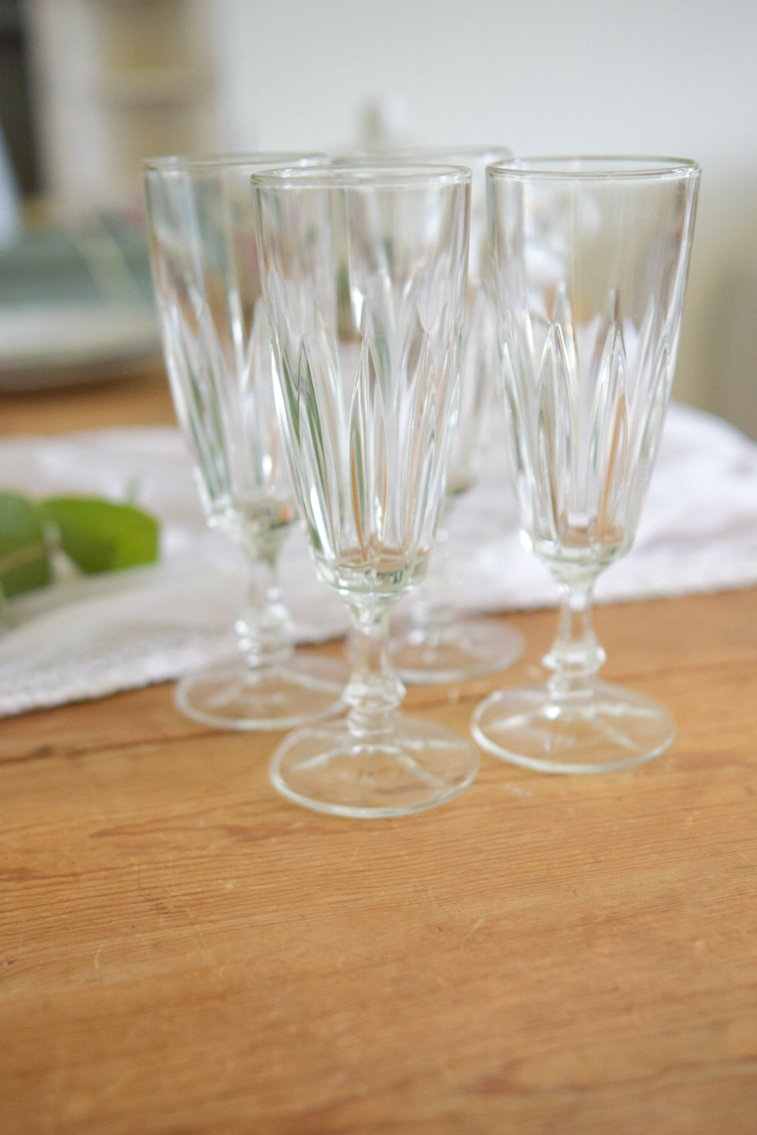 Set med 4st champagneglas