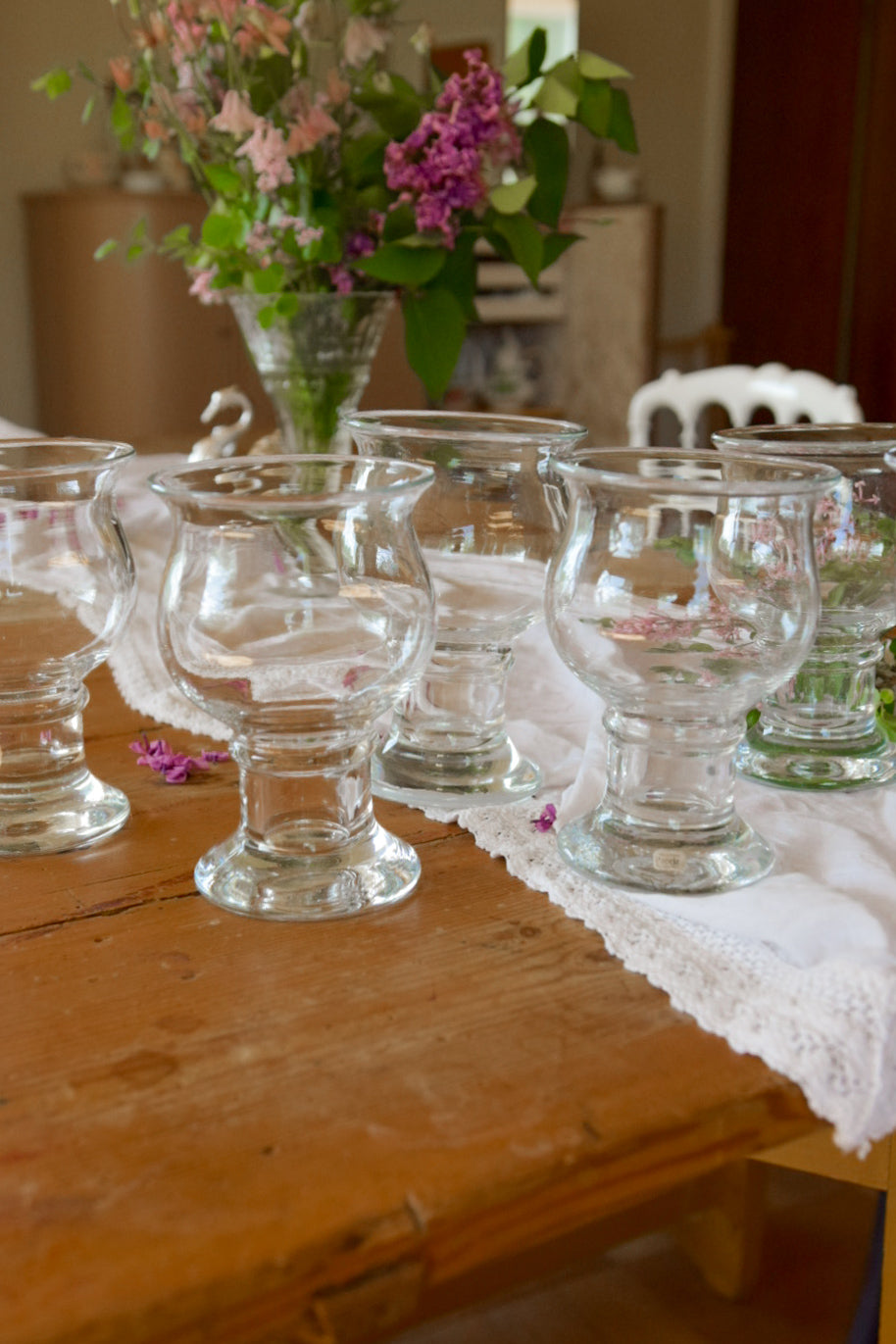 Set med 6st stora ölglas, Baron från Boda, Rolf Sinnemark