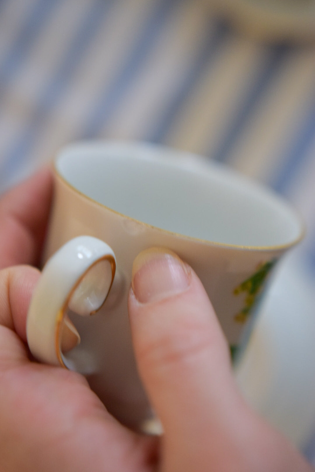 4st kaffekoppar med tillhörande assietter, Carl von Linné från Fyrklövern