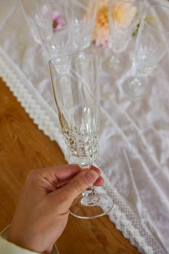 Set med 6st vackra champagneglas